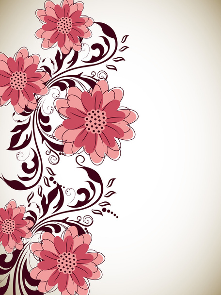 Abstract beautiful floral background with flowers. - Vektor, Bild
