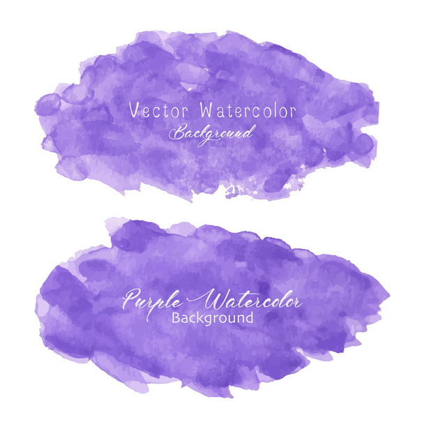 Purple abstract watercolor background. Watercolor element for card. Vector illustration. - Vector, Image