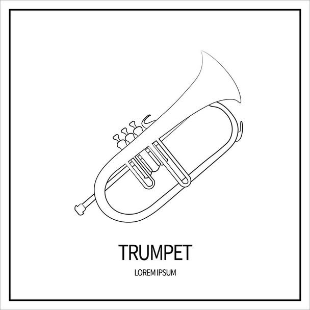 trumpet isolated icon  - Wektor, obraz