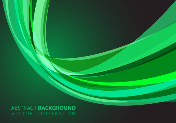 Diseño de luz de curva de vidrio verde abstracto moderno futurista de lujo vector de fondo ilustración
. - Vector, Imagen