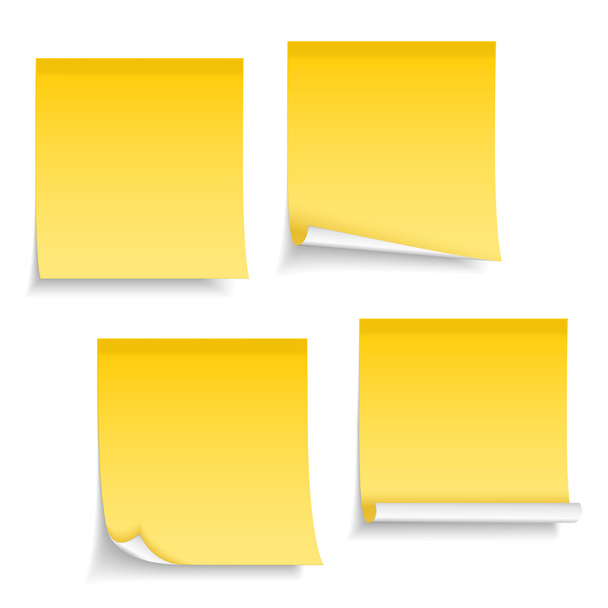 Yellow Sticky Notes - Vektor, Bild