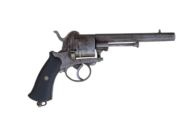 Old revolver. Ancient firearm. - Photo, Image