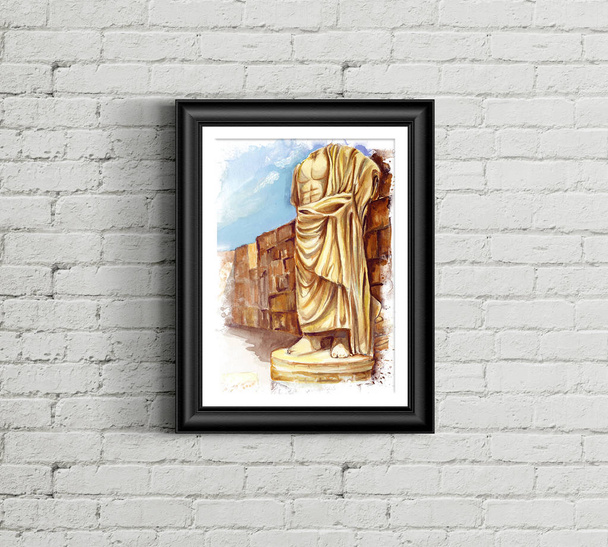 Salamis art afbeelding in frame - Foto, afbeelding