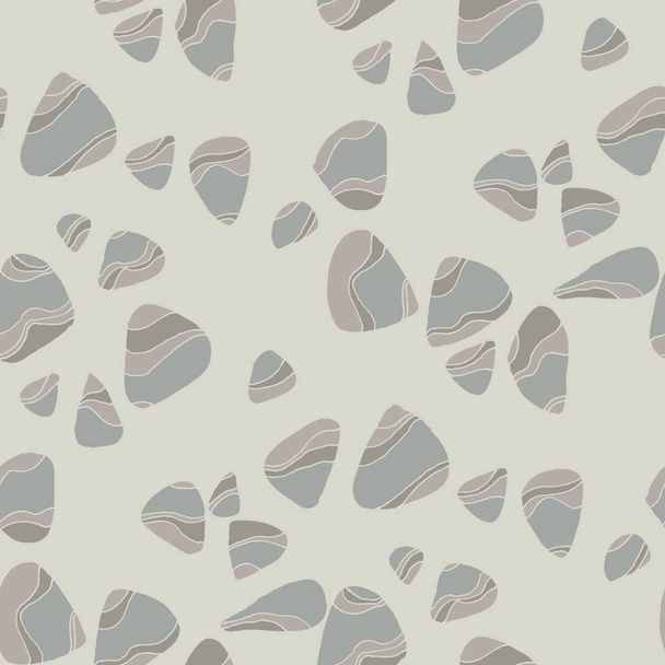 Fluss Kieselsteine grau nahtlose Muster - Vektor, Bild