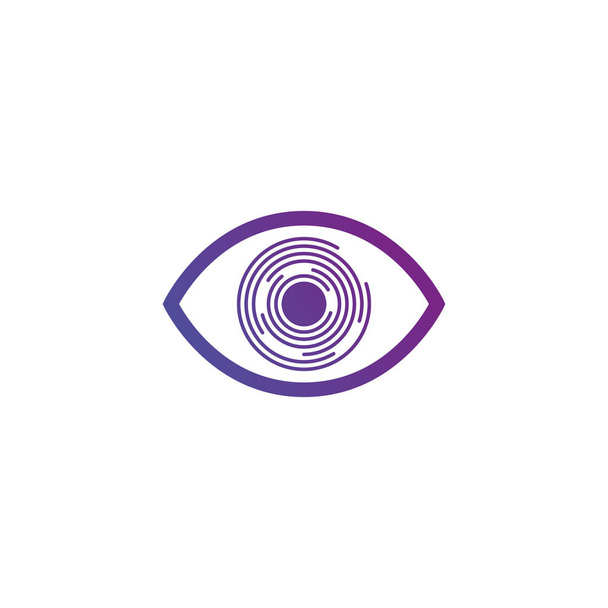 Futuriste Retina futuriste cercles oeil, identification des yeux de la personnalité, icône oeil moderne. Illustration vectorielle isolée sur fond blanc
. - Vecteur, image