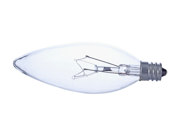 Side view of clear tungsten light bulb. - Photo, Image