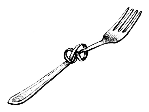 fourchette torsadée
 - Vecteur, image