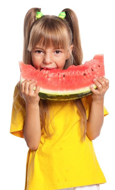 Little girl with watermelon - Φωτογραφία, εικόνα