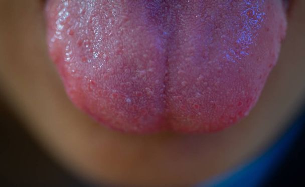 Close up rosa tounge humano
. - Foto, Imagem