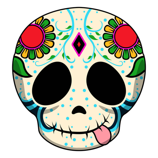 Щасливий мексиканський череп мультфільм
 - Вектор, зображення