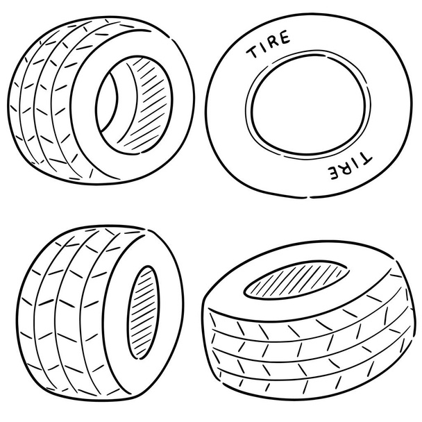 vector set of tires - Vector, Image