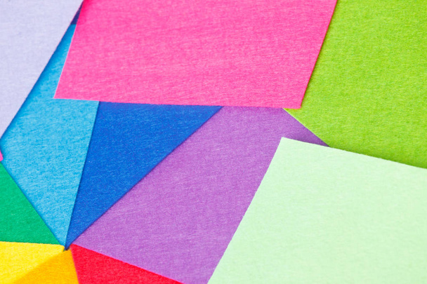 a set of colored sheets of felt, rainbow colors - 写真・画像