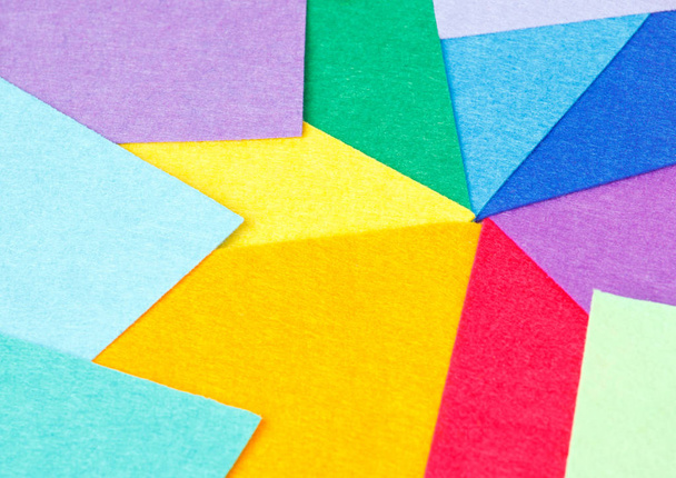 a set of colored sheets of felt, rainbow colors - Photo, image