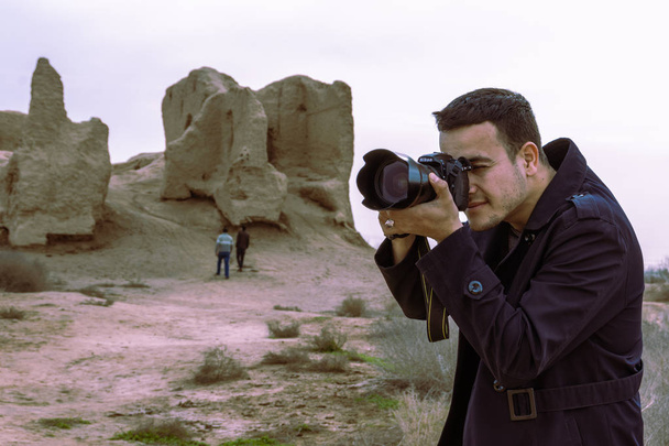 фотограф, запечатлевший момент на объекте всемирного наследия ЮНЕСКО в Туркменистане
 - Фото, изображение