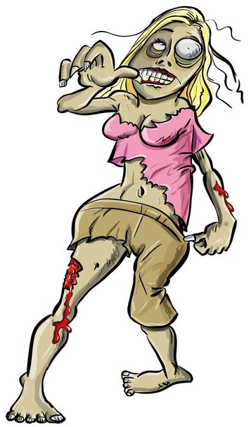 Zombie woman - Vektör, Görsel