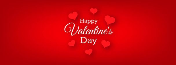 Красное поздравление с Днем Святого Валентина
 - Вектор,изображение