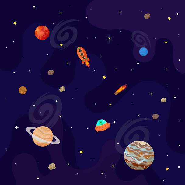 Vector illustration of space universe. - Vector, Image