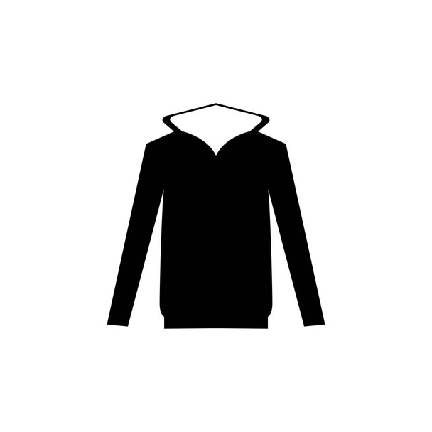 Hooded sweater icon on white background - Vector, Image