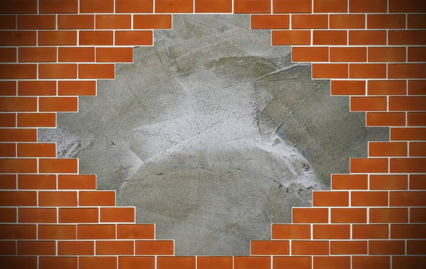 Piękny design starych teksturowanej tło ściany cegieł. - Zdjęcie, obraz