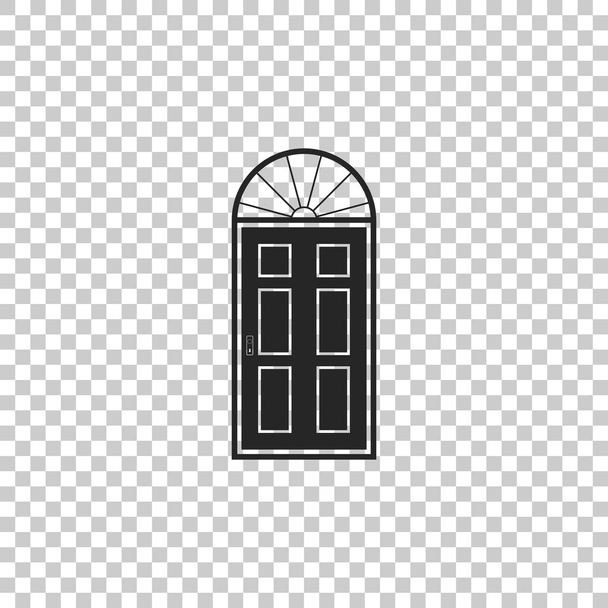 Zárt ajtó ikon elszigetelt átlátszó háttér. Lapos kivitel. Vektoros illusztráció - Vektor, kép