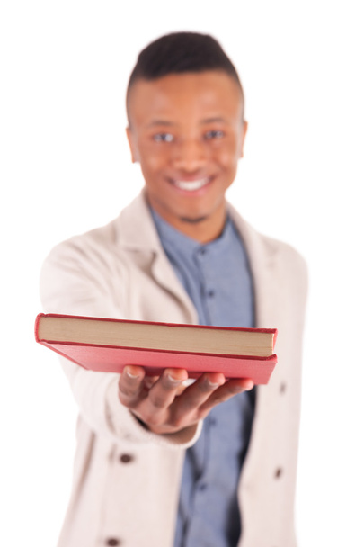 young African American student with a book - Foto, immagini
