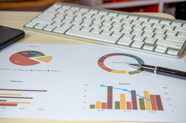Documenten Business Charts, grafieken en analyses - Foto, afbeelding