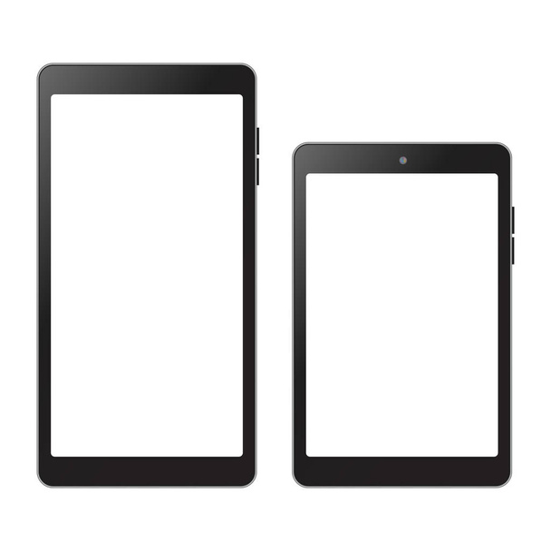 Realistic smartphone mockup with white screen. Vector - Vektör, Görsel
