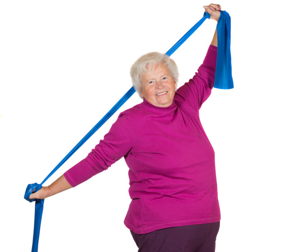 Heureux excès de poids exercice senior
 - Photo, image