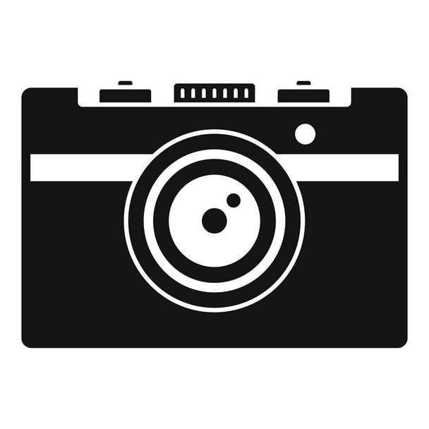 Vintage kamera simgesi, basit tarzı - Vektör, Görsel