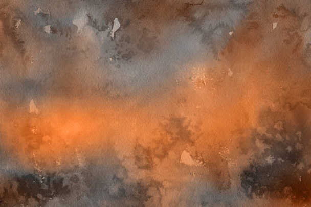 Watercolor  brown decorative texture. Abstract  background - Фото, зображення