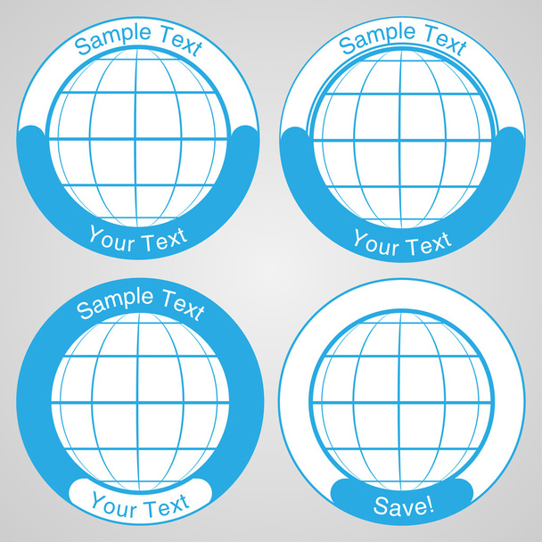 Ícone global com espaço em texto
 - Vetor, Imagem