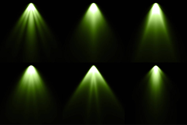 Luz verde sobre fondo negro, fondo foco
 - Foto, imagen