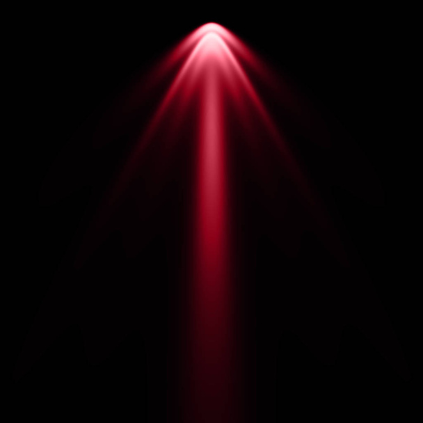 Luz roja sobre fondo negro, fondo foco
 - Foto, Imagen