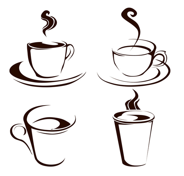 Coffee cup shapes - Vector, Image
