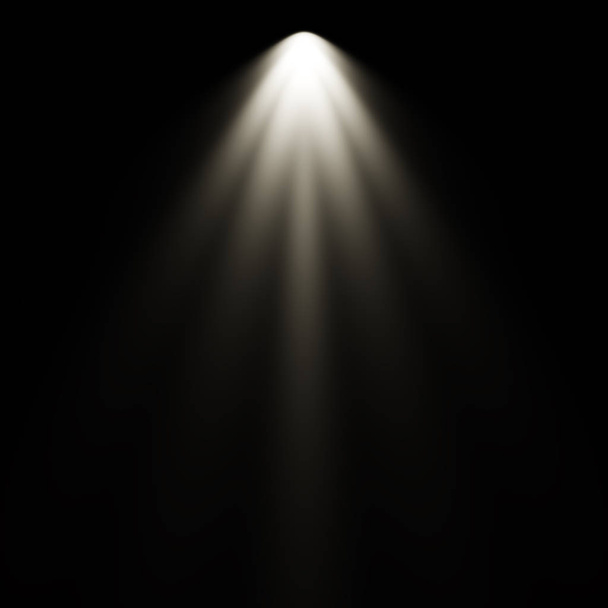 Weißes Licht auf schwarzem Hintergrund, Scheinwerferhintergrund - Foto, Bild