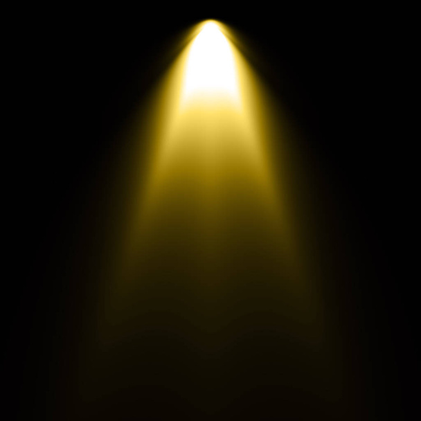 Sárga fény a fekete háttér, a háttér spotlight - Fotó, kép