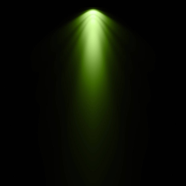 Luz verde no fundo preto, fundo holofote
 - Foto, Imagem