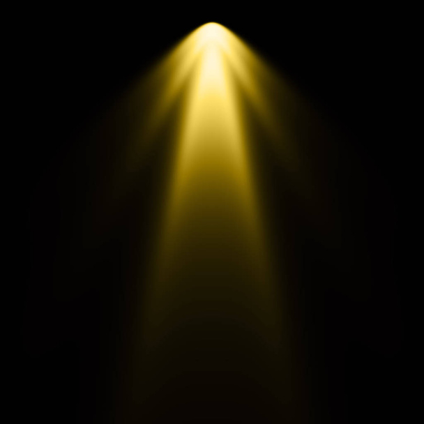 黒の背景、スポット ライトの背景に黄色の光 - 写真・画像
