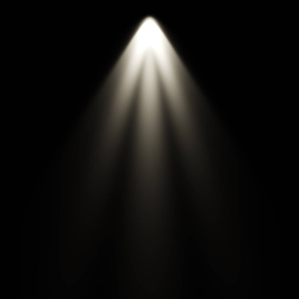 White light at black background, spotlight background - Photo, Image