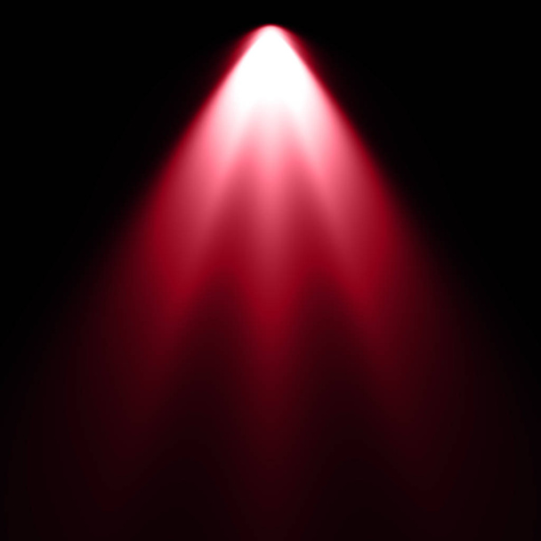 Piros lámpánál fekete háttér, a háttér spotlight - Fotó, kép