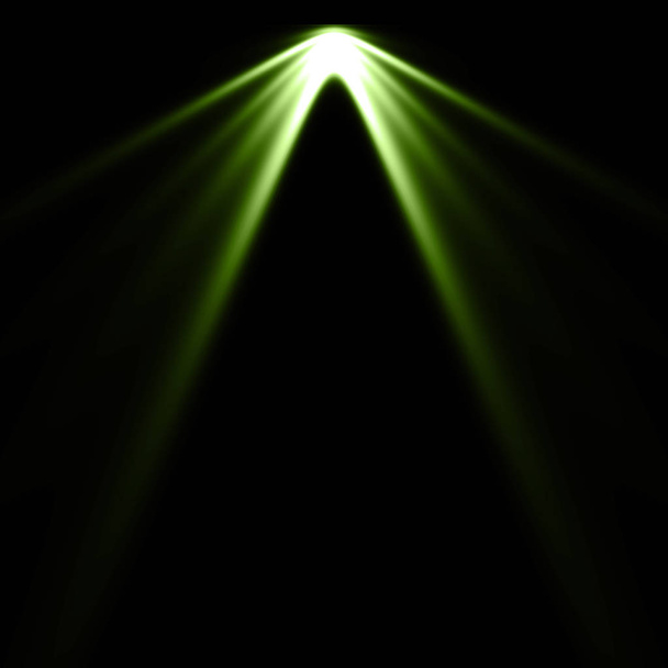 Luz verde sobre fondo negro, fondo foco
 - Foto, imagen