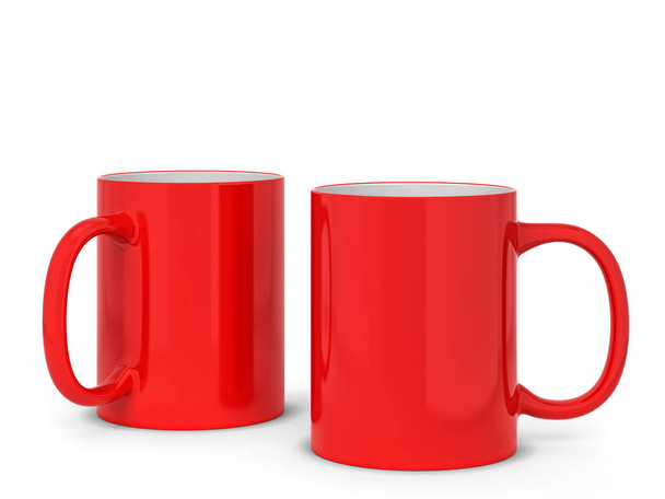 Blank mug for hot drinks. 3d illustration isolated on white background  - Foto, Imagen
