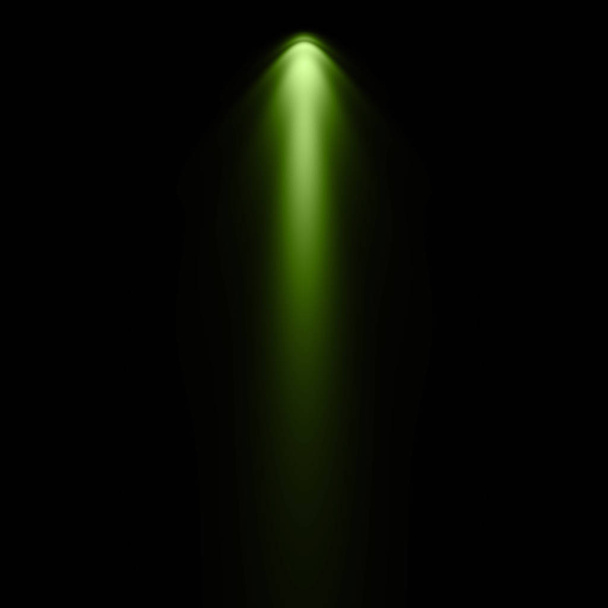 Зеленый свет на черном фоне, подсветка
 - Фото, изображение