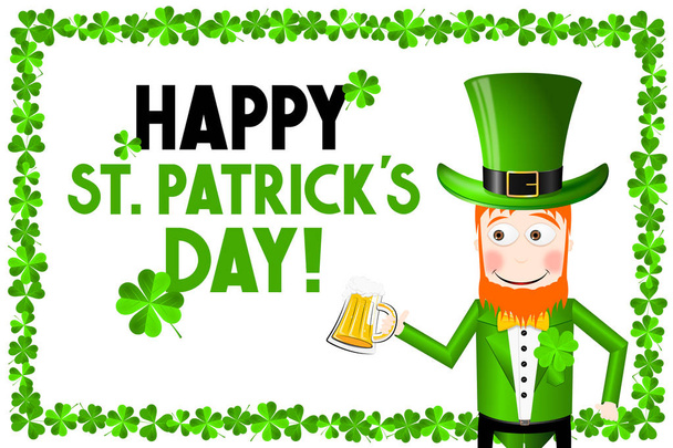 Happy St. Patrick's Day - card, illustration - Фото, зображення