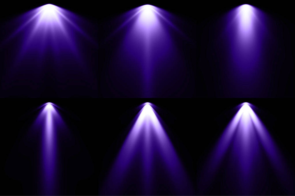Violet light at black background, spotlight background - Photo, Image