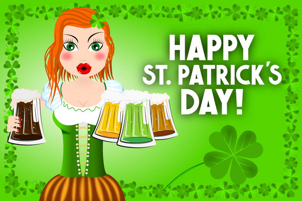 Happy St. Patrick's Day - card, illustration - Foto, Bild