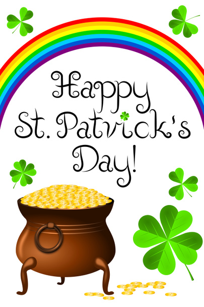 Happy St. Patrick's Day - card, illustration - Foto, Imagen