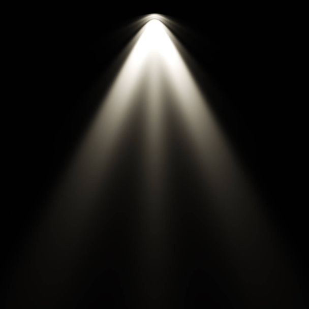 White light at black background, spotlight background - Photo, Image