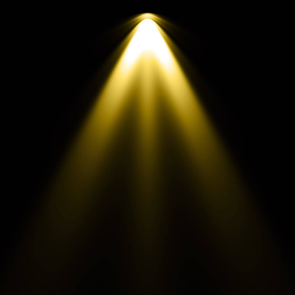 Κίτρινο φως στο μαύρο φόντο, φόντο ανάδειξης - Φωτογραφία, εικόνα