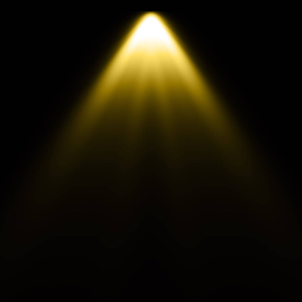 Luz amarilla en fondo negro, fondo foco
 - Foto, Imagen